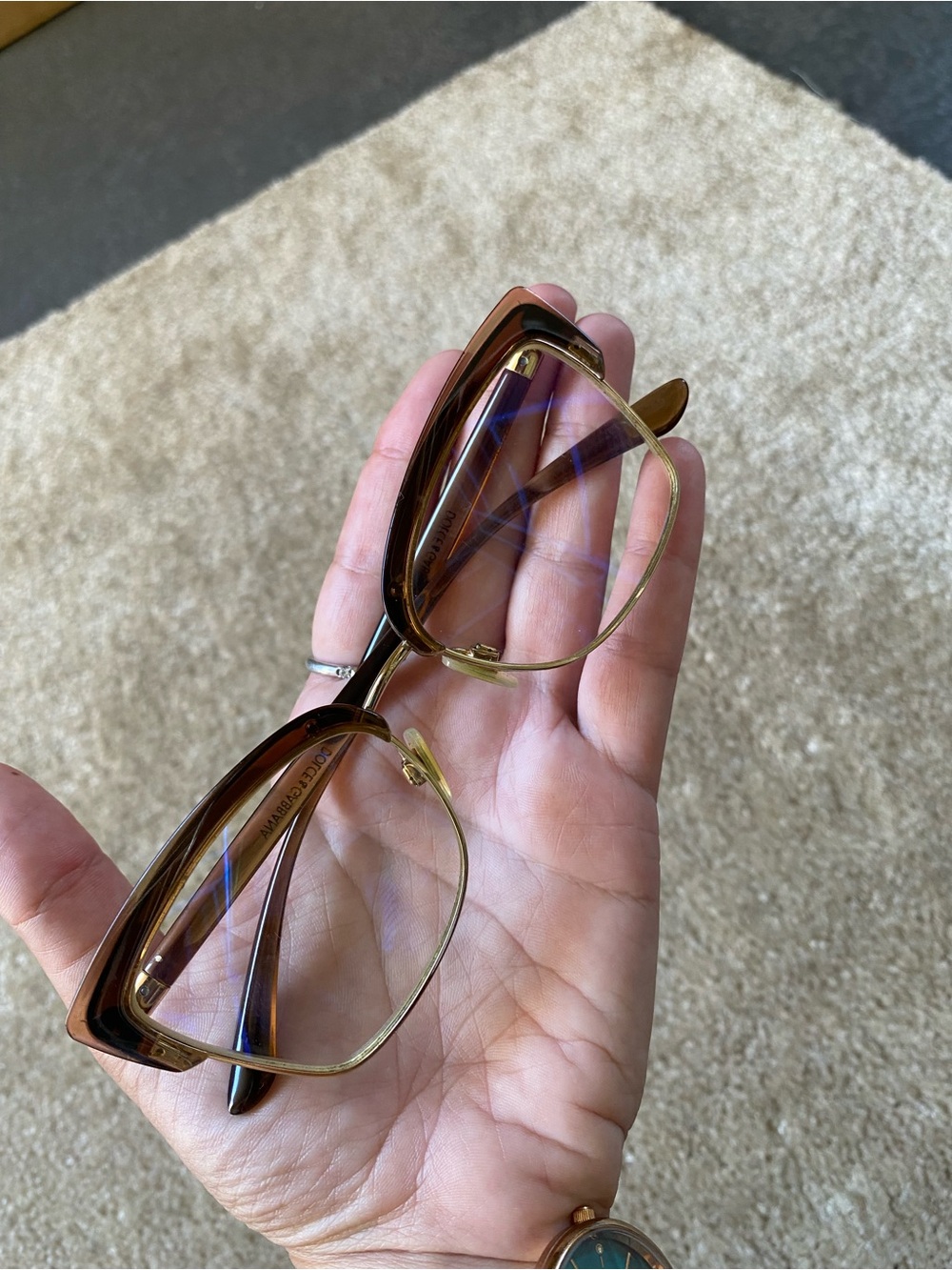 Dolce Gabbana Brown Cat-Eye Eyeglasses - DG 5045 5374 55/16 140 PD 2010765